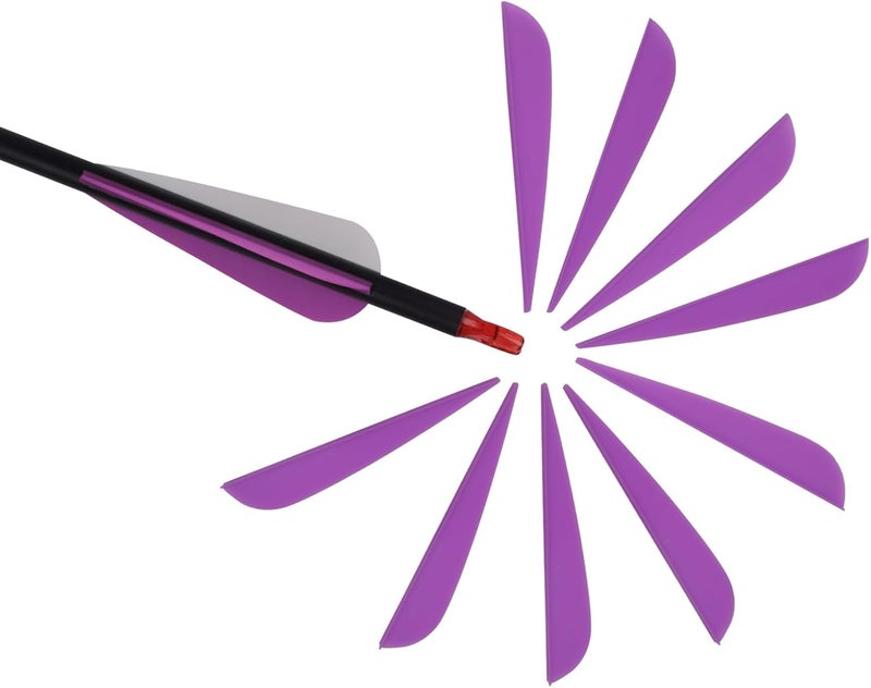 TY Archery 3 Inch Arrow Fletching Vanes Plastic Feather for DIY Archery Hunting Targeting Arrows(Pack of 50) - Image 3